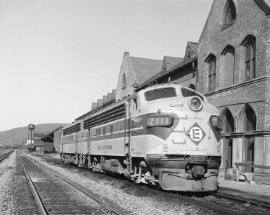 Erie Lackawanna Railway diesel locomotive no. 7111 at Susquehanna Depot on May 30, 1970; Photograph by Victor Hand. Hand-EL-30-164