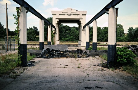 Kansas City Southern Railway at union station in Joplin, Missouri, on July 6, 1994. Photograph by John F. Bjorklund, © 2016, Center for Railroad Photography and Art. Bjorklund-62-10-11