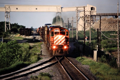 Westbound Canadian Pacific Railway freight train at Zorra, Ontario, on June 18, 1983. Photograph by John F. Bjorklund, © 2015, Center for Railroad Photography and Art. Bjorklund-37-23-03