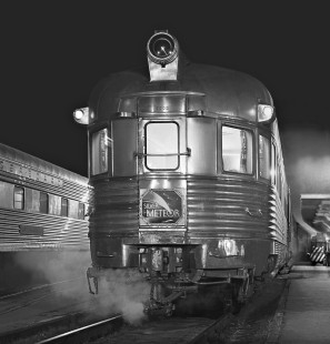 Seaboard Air Line Railroad's premier train, <i>Silver Meteor</i>, pauses in Raleigh, North Carolina, en route to Richmond, Virginia, in August 1962. Photograph by J. Parker Lamb, © 2016, Center for Railroad Photography and Art. Lamb-01-075-10