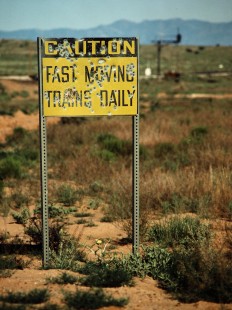 Santa Fe Railway in Rio Puerco, New Mexico, on May 14, 1985.  Photograph by John F. Bjorklund, © 2015, Center for Railroad Photography and Art. Bjorklund-04-30-08