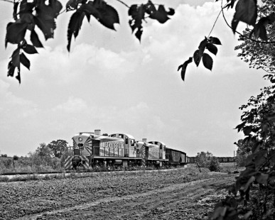 Loaded Peabody Short Line freight train leaves River King mine for East St. Louis, Missouri, in June 1959. Photograph by J. Parker Lamb, © 2015, Center for Railroad Photography and Art. Lamb-01-063-04