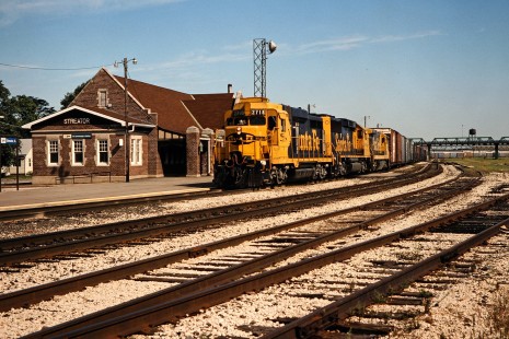 Westbound Santa Fe Railway freight train in Streator, Illinois, on September 2, 1995. Photograph by John F. Bjorklund, © 2015, Center for Railroad Photography and Art. Bjorklund-06-08-19