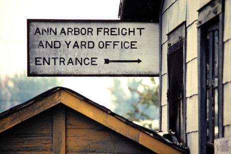 Ann Arbor Railroad yard office in Owosso, Michigan, on September 26, 1981. Photograph by John F. Bjorklund, © 2015, Center for Railroad Photography and Art. Bjorklund-02-13-04