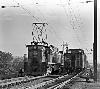 Caboose of westbound Virginian Railway enters yard at Princeton, West Virginia, on June 13, 1958. Photograph by J. Parker Lamb, © 2015, Center for Railroad Photography and Art. Lamb-01-051-12