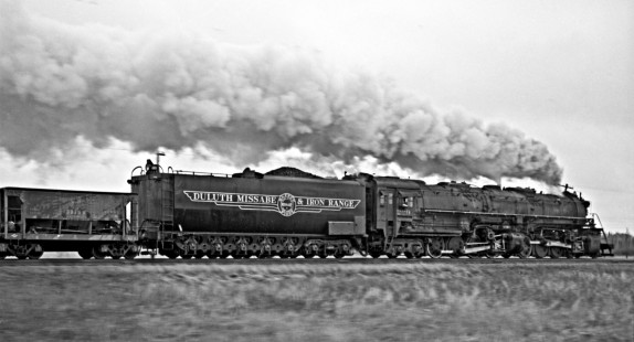 Westbound Duluth, Missabe and Iron Range Railway steam locomotive no. 339 at speed near Culver, Minnesota, at April 24, 1960. Photograph by J. Parker Lamb, © 2015, Center for Railroad Photography and Art. Lamb-01-057-03