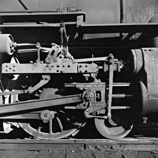 Detail of Chicago & North Western 4-6-2 steam locomotive for commuter trains at Highland Park, Illinois, on January 22, 1956. Photograph by Wallace W. Abbey, © 2015, Center for Railroad Photography and Art. Abbey-03-076-07