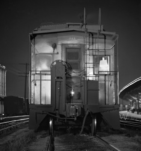 Northbound Seaboard Air Line Railroad train no. 86 waits beside station at Raleigh, North Carolina, for departure to Richmond, Virginia, in June 1962. Photograph by J. Parker Lamb, © 2016, Center for Railroad Photography and Art. Lamb-01-077-02