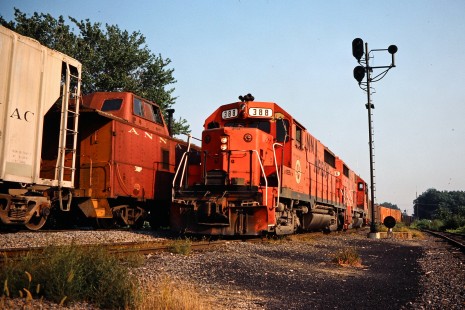 Northbound Ann Arbor Railroad in Diann, Michigan, on July 30, 1977. Photograph by John F. Bjorklund, © 2015, Center for Railroad Photography and Art. Bjorklund-03-21-05