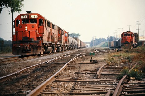 Northbound Ann Arbor Railroad freight train in Ann Arbor, Michigan, on August 25, 1973. Photograph by John F. Bjorklund, © 2015, Center for Railroad Photography and Art. Bjorklund-01-05-03