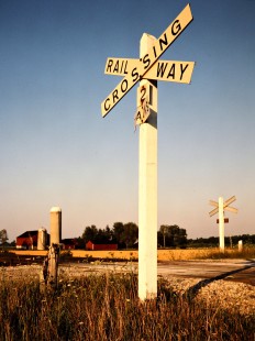 Canadian National Railway in Glencoe, Ontario, on July 28, 1985. Photograph by John F. Bjorklund, © 2015, Center for Railroad Photography and Art. Bjorklund-21-26-22