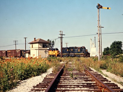 Northbound Baltimore and Ohio Railroad freight train near Columbus Grove, Ohio, on June 19, 1977. Photograph by John F. Bjorklund, © 2015, Center for Railroad Photography and Art. Bjorklund-16-03-13