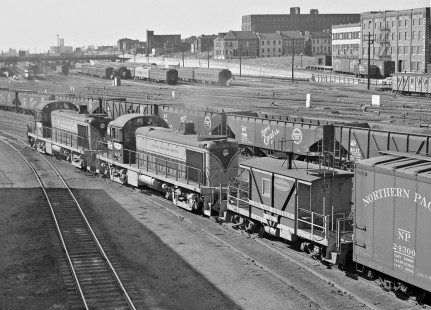 Alton and Southern Railway transfer cut in downtown St. Louis, Missouri, on March 7, 1959. Photograph by J. Parker Lamb, © 2015, Center for Railroad Photography and Art. Lamb-01-054-04