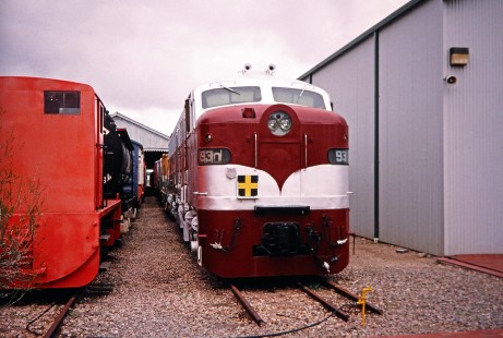 Diesel locomotive no. 930 is on view at the National Railway Museum in Port Adelaide, South Australia, Australia, on April 14, 2003. Photograph by Fred M. Springer, © 2014, Center for Railroad Photography and Art. Springer-Australia-NZ(2)-04-20
