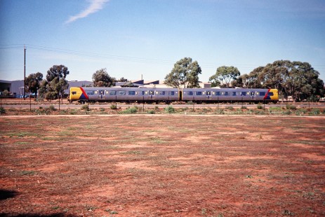 Adelaide-Port-Augusta Railway commuter train at Penfield, South Australia, Australia, on April 18, 2003. Photograph by Fred M. Springer, © 2014, Center for Railroad Photography and Art. Springer-Australia-NZ(2)-09-10