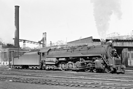 Reading Company 4-8-4 steam locomotive no. 2121 at Bethlehem, Pennsylvania, on March 20, 1949. Photograph by Donald W. Furler,  © 2017, Center for Railroad Photography and Art,  Furler-15-099-02