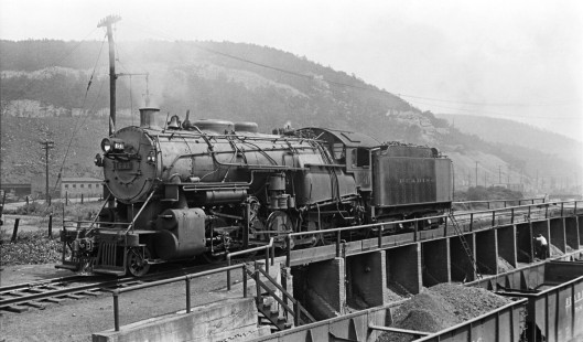 Reading Company 2-8-0 steam locomotive no. 1641 at Tamaqua, Pennsylvania, circa 1935. Photograph by Donald W. Furler, © 2017, Center for Railroad Photography and Art, Furler-23-045-01