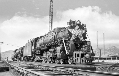 National Railways of Mexico steam locomotive no. 3032 at Terminal del Valle de Mexico, in Tlalnepantla de Baz, Mexico, Mexico, circa 1960. Rose-01-191-25; Photograph by Ted Rose, © 2015, Center for Railroad Photography and Art