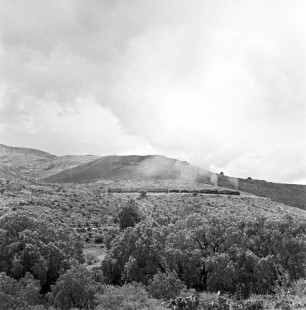 National Railways of Mexico 2-8-0 steam locomotives  somewhere south of Zacatecas, State of Zacatecas, Mexico in either August or September of 1961. Rose-01-057-12;  © 2015, Center for Railroad Photography and Art