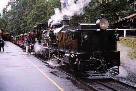 A Walhalla Goldfields Railway passenger train at Walhalla Station in Gippsland, Victoria, Australia, on April 7, 2006. Photograph by Fred M. Springer, © 2014, Center for Railroad Photography and Art. Springer-Mexico-Australia-13-21