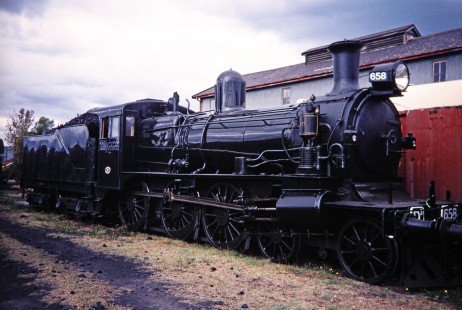 Australian Railway Historical Society (ARHS) Museum exhibits steam locomotive in Williamstown, Victoria, Australia, on April 3, 1997. Photograph by Fred M. Springer, © 2014, Center for Railroad Photography and Art. Springer-Australia-UK-10-26