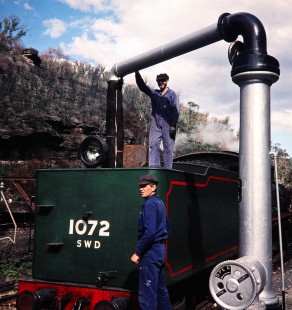 The Zig Zag Railway no. 1072 or "City of Lithgow" in Sydney, New South Wales, Australia, on April 17, 1998. Photograph by Fred M. Springer, © 2014, Center for Railroad Photography and Art. Springer-Australia-20-39