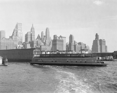 Erie Lackawanna Railroad's ferryboat  "Lackawana" on the Hudson River in New York City, New York on June 10, 1965. Photograph by Victor Hand. Hand-EL-30-046.JPG