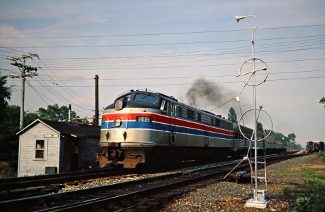 Westbound Amtrak passenger train no. 373, the <i>Michigan Executive</i>, operating on Conrail track passing Dearborn, Michigan, on June 10, 1977. Photograph by John F. Bjorklund, © 2016, Center for Railroad Photography and Art. Bjorklund-80-23-06