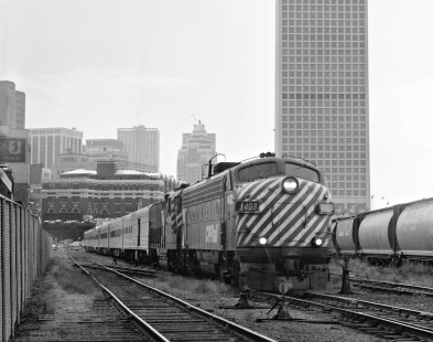 Eastbound Canadian Pacific Railway's <i>Canadian</i> passenger train prepares to depart Vancouver, British Columbia, in June 1978. Photograph by J. Parker Lamb, © 2017, Center for Railroad Photography and Art. Lamb-02-111-11