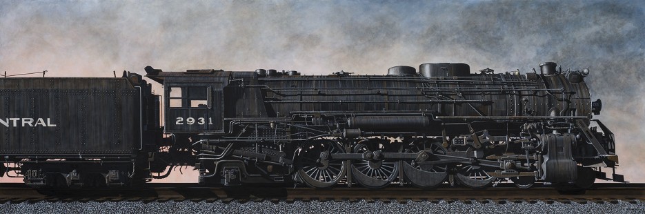 Artist Adam Normandin will present his large-format oil and acrylic paintings at Conversations 2017. <i>Boundless</i>—2015, 48 x 144 in., oil and acrylic on canvas—features New York Central 4-8-2 no. 2931, a class L-2d "Mohawk" steam locomotive. See more of <a href="http://www.adamnormandin.com" rel="nofollow">Adam's work</a> and <a href="http://www.railphoto-art.org/conferences/conversations-2017/" rel="nofollow">find out more about the conference</a>.