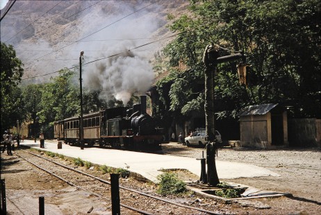 Syrian Railways 2-6-0 steam locomotive no. 130-751 in Damascus, Syria on July 20, 1991. Photograph by Fred M. Springer, © 2014, Center for Railroad Photography and Art. Springer-Hedjaz-ZimZam(1)-09-16
