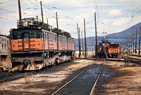 Milwaukee Road yard in Butte, Montana, on July 21, 1973. Photograph by John F. Bjorklund, © 2016, Center for Railroad Photography and Art. Bjorklund-64-05-16