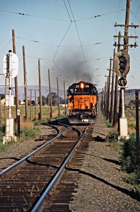 Eastbound Milwaukee Road freight train at Smyrna, Washington, on July 13, 1979. Photograph by John F. Bjorklund, © 2016, Center for Railroad Photography and Art. Bjorklund-68-05-07