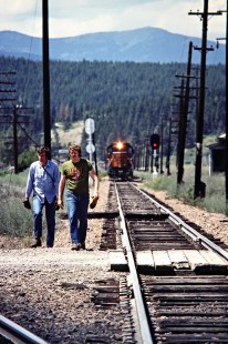 Eastbound Milwaukee Road freight train approaching Huson, Montana, on July 10, 1979. Photograph by John F. Bjorklund, © 2016, Center for Railroad Photography and Art. Bjorklund-67-27-13