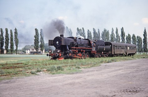 Polskie Koleje Państwowe (Polish State Railways) 2-10-0 steam locomotive no. Ty42-148 in Wolsztyn, Greater Poland, Poland, on May 20, 1993. Photograph by Fred M. Springer, © 2014, Center for Railroad Photography and Art. Springer-Europe-02-31