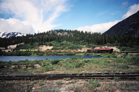 A White Pass and Yukon Route train in Bennett, British Columbia, Canada, on June 13, 1998. Photograph by Fred M. Springer, © 2014, Center for Railroad Photography and Art. Springer-Alaska-NZ-11-10