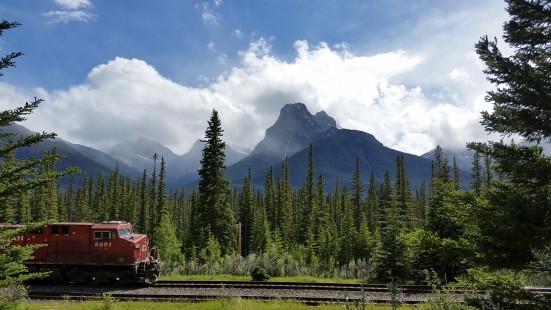 Photographer's notes: Canadian Pacific Railway freight train in the Canadian Rockies on June 11, 2016.

Read more about the <a href="http://www.railphoto-art.org/awards/2016-awards/" rel="nofollow">2016 John E. Gruber Creative Photography Awards Program</a>.