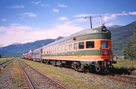 A close-up look at the Great Northern observation car no. 1196, "The City of Spokane," in McBride, British Columbia, Canada, on July 13, 2003. Photograph by Fred M. Springer, © 2014, Center for Railroad Photography and Art. Springer-Canada-NZ(1)-10-22