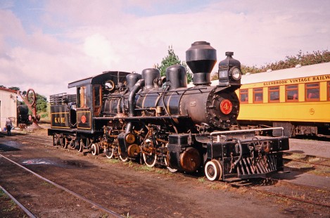 Glenbrook Vintage Railway 2-4-4-2 steam locomotive no. 4 in the yard in Glenbrook, Auckland/Franklin, New Zealand,  on January 4, 2004. Photograph by Fred M. Springer, © 2014, Center for Railroad Photography and Art. Springer-Canada-NZ(1)-22-12