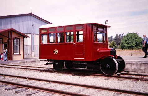 RM no. 4, a feature of the Pleasant Point Museum and Railway in Pleasant Point/Timaru, Canterbury, New Zealand, on January 13, 2006. Photograph by Fred M. Springer, © 2014, Center for Railroad Photography and Art. Springer-Alaska-NZ-20-25