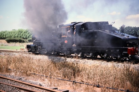 Glenbrook Vintage Railway steam locomotive no. 847 in Glenbrook, New Zealand, on January 29, 1994. Photograph by Fred M. Springer, © 2014, Center for Railroad Photography and Art. Springer-NZ-UK-01-21