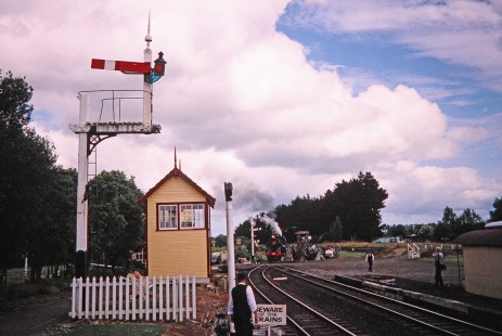 Station and signal tower in Glenbrook, Auckland/Franklin, New Zealand, on January 4, 2004. Photograph by Fred M. Springer, © 2014, Center for Railroad Photography and Art. Springer-Canada-NZ(1)-22-03