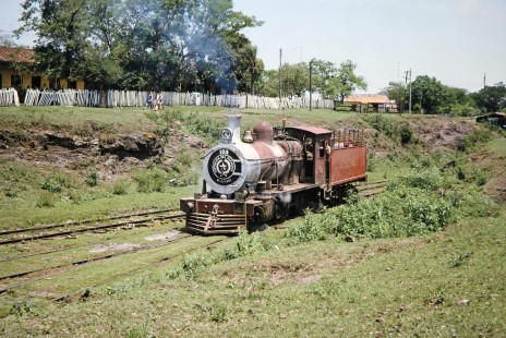 Ferrocarril Presidente Carlos Antonio López (later Ferrocarriles del Paraguay SA FEPASA) steam locomotive no. 103 in Sapucaí, Paraguarí, Paraguay, on October 22, 1991. Photograph by Fred M. Springer, © 2014, Center for Railroad Photography and Art. Springer-ARG-PA-CHI-BO2-05-07