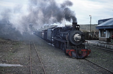 Ramal Ferro Industrial de Río Turbio steam locomotive no. 118 at Gob. Moyano Station in Río Turbio, Santa Cruz, Argentina, on October 17, 1990. Photograph by Fred M. Springer. © 2014, Center for Railroad Photography and Art, Springer-SOAM1-18-12