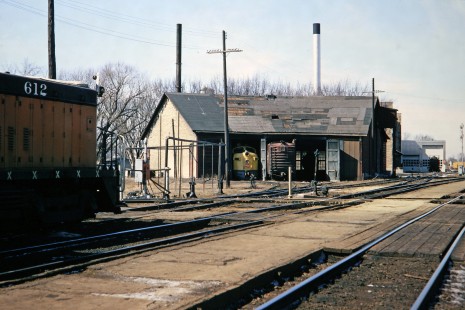Milwaukee Road roundhouse in Watertown, Wisconsin, on March 18, 1967. Photograph by Thomas F. McIlwraith, McIlwraith-01-007-07, © 2018, Center for Railroad Photography & Art, <a href="http://www.railphoto-art.org" rel="noreferrer nofollow">www.railphoto-art.org</a>