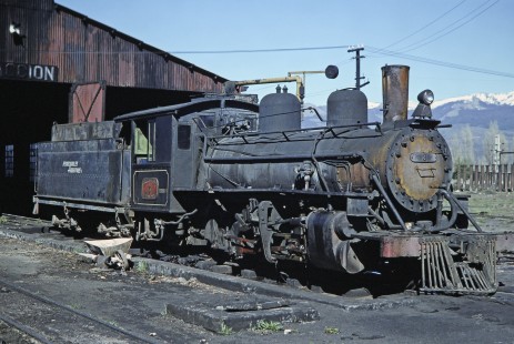 Viejo Expreso Patagónico (Old Patagonian Express) 2-8-2 steam locomotive no. 3 in El Maitén, Río Negro, Argentina, on October 15, 1990. Photograph by Fred M. Springer, © 2014, Center for Railroad Photography and Art, Springer-SOAM1-14-21