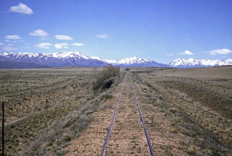 Railroad track in Ñirihuau, Río Negro, Argentina, on October 28, 1995. Photograph by Fred M. Springer. © 2014, Center for Railroad Photography and Art, Springer-CHI-ARG1-06-05