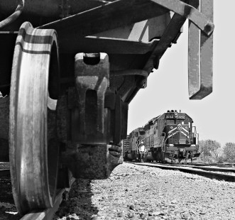 Southbound Missouri Pacific Railroad freight train waits to depart yard in Taylor, Texas, in July 1968. Photograph by J. Parker Lamb, © 2016, Center for Railroad Photography and Art. Lamb-02-063-03