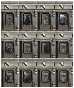 Photographer's notes: While waiting for a Metra Train home at Chicago Union Station, I made multiple images of embarking commuters in a ten-minute period. You can see several trains loading thru chance alignment of their doors.

Read more about the <a href="http://www.railphoto-art.org/awards/2016-awards/" rel="nofollow">2016 John E. Gruber Creative Photography Awards Program</a>.