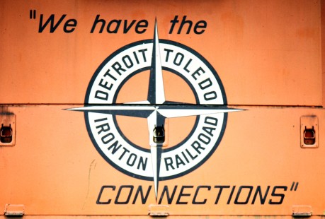 Detroit, Toledo and Ironton Railroad logo in Dearborn, Michigan, on November 5, 1972. Photograph by John F. Bjorklund, © 2016, Center for Railroad Photography and Art. Bjorklund-50-03-09